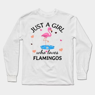 Just a Girl Who Loves flamingos Gift Long Sleeve T-Shirt